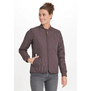 Outdoorjacke WEATHER REPORT "Piper", Damen, Gr. 38, braun, 100% Polyester, kariert, normal, ohne Ausschnitt, Jacken Outdoorjacke, mit elastischen Bündchen