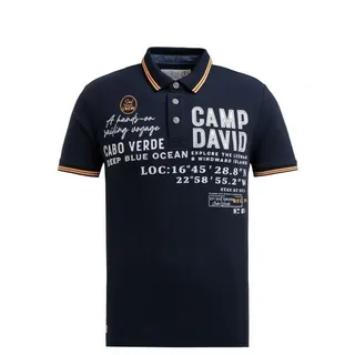 Camp David Poloshirt blau L