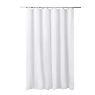 ADOB Anti-Schimmel Duschvorhang Peva Weiss, 180 x 200 cm, waschbar, mit Gewichtsband und 12 Duschvorhangringen, 90802