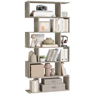 VASAGLE Bücherregal 70 x 24 x 190,5 cm Grau