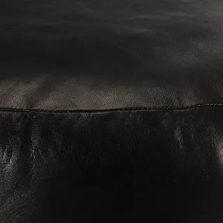 vidaXL Pouf Echtes Ziegenleder 60 x 30 cm Schwarz