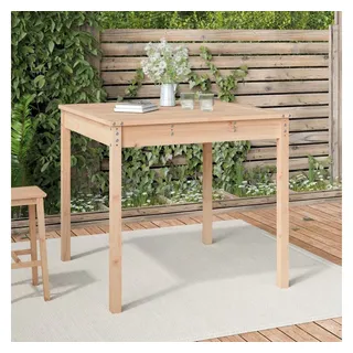 furnicato Gartentisch Massivholz 82,5 x 82,5 x 76 cm (1-St), Stabiler Outdoor-Tisch mit rustikaler Optik für deinen Balkon braun 82.5 cm x 76 cm x 82.5 cm