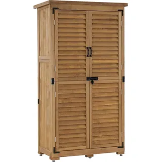 MCombo Gartenschrank 0,87 x 0,47 x 1,6 m Tannenholz natur