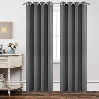 Joydeco Verdunkelungsvorhänge, 2 Paneele, thermische Isolierung, Raumverdunkelung, mit Ösen, für Weihnachten, Wohnzimmer, Schlafzimmer, Fenster, Länge ca. 300 cm