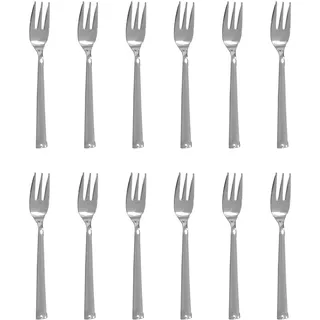 PINTINOX - 12-teiliges Dessertbesteck-Set, 12 Dessertgabeln, Serie Touring, Edelstahl, nickelfrei, hergestellt in Italien, 12500P17