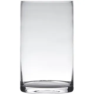 INNA-Glas Dekovase Glasvase Zylinder Sansa Earth, klar, 40cm, Ø15cm weiß