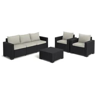 ALLIBERT California Loungeset 4-teilig mit 3-Sitzer und Sessel