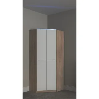 Priess Eckschrank Barcelona 78 x 193 x 78 cm Weiß