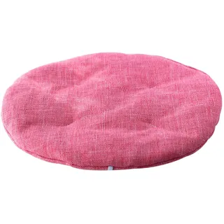 JLWM Sitzkissen Einfarbig Baumwolle Leinen-, Sitzauflage Dünn Stuhlkissen Mit Riemen Für Zuhause Küche Essensstuhl Schemel Runden-Rosa-Durchmesser-32cm