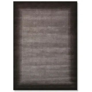 Wollteppich OCI DIE TEPPICHMARKE "Vinciano Tami" Teppiche Gr. B/L: 70 cm x 140 cm, 8 mm, 1 St., grau (dunkelgrau) Schurwollteppiche reine Wolle, handgeknüpft, Wohnzimmer
