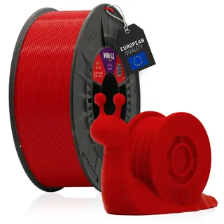 winkle feed your printer WINKLE PLA HD Filament 1.75mm Teufel Rot, 300g Spule, 3D Drucker Filament | Kompatibel mit FDM Druckern, 3D-Druckmaterialien, Maßgenauigkeit +/- 0.03mm, Bioabbaubar Leicht zu Bedrucken