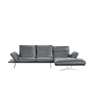 KOINOR Ecksofa Echtleder Francis , grau , Maße (cm): B: 314 H: 93 T: 159.0