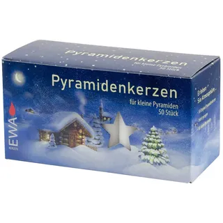 Riffelmacher Pyramidenkerzen weiß 50 Stück