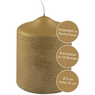 Fink Stumpenkerze 10 cm gold