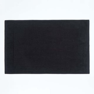 Homescapes Frottee Badvorleger Imperial 50 x 80 cm schwarz, Duschvorleger aus 100% Baumwolle in Hotel Qualität