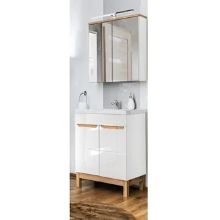 Lomadox SOLNA-56 4-tlg. Hochglanz Weiß