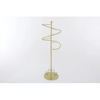 Fyssnn Spiral Kleiderständer, 16.5 Zoll Drehbarer Kleiderständer mit 30 KG Tragfähigkeit, Kleiderstange Freistehend für Schlafzimmer, Wohnzimmer, Geschäfte (Gold)