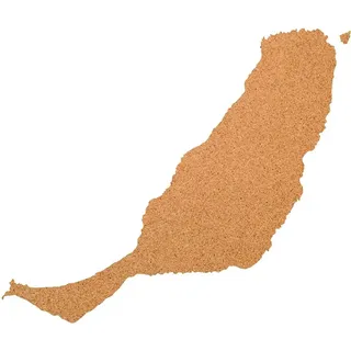 Fuerteventura als Pinnwand aus Kork XXL ca. 80x50 cm | Umriss Fuerteventura zum Pinnen und als Wanddeko | Tolle CORKWORLD | Detailgenau & Hochwertig