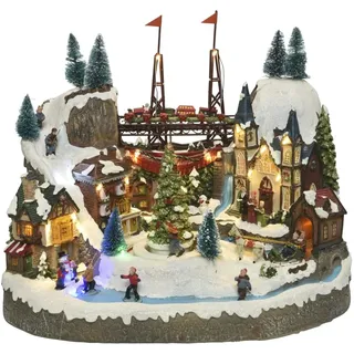 Lumineo Weihnachtsstadtszene 25.5x39x31.5 cm - One Size