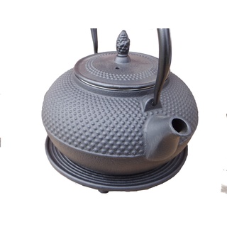 Gußeisen Teekanne Arare 1.5l schwarz m. Untersatz