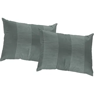 Dekokissen WIRTH "Niederau" Gr. 2, blau (petrol, gemustert), B:50cm L:50cm, Obermaterial: 67% Polyacryl, 33% Polyester, Dekokissen_Sitzkissen_Kissenhüllen