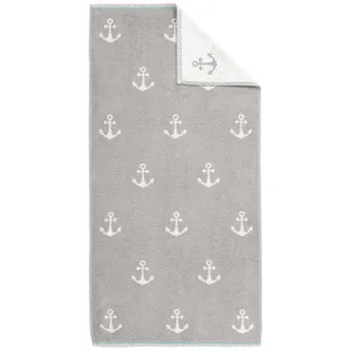 Dyckhoff Handtuch Frottierserie Maritim 'Nautic', (1-St) grau 70.140 cm