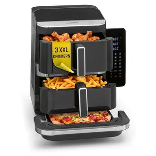 GOURMETmaxx FryUp Vertikale Doppelkammer Schwarz 30108