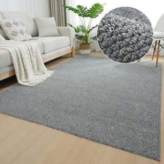 Teppich OTTO HOME "Lilia" Gr. 1, grau (grau, meliert), B:60cm H:5mm L:90cm, Kunstfaser, Teppiche, Teppich, Sisal-Optik, uni, waschbar, Wohnzimmer, Schlafzimmer, Esszimmer