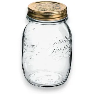 Bormioli Rocco Einmachglas Bormioli Rocco Quattro Stagioni - Multifunktions-Glas Einmachglas 50cl, Glas Made in Italy, (1-tlg), Vielseitiges Glas für Aufbewahrung, Getränke oder Vorräte weiß 500 ml | Ø 8 cm x 8 cm x 8 cm x 14 cm