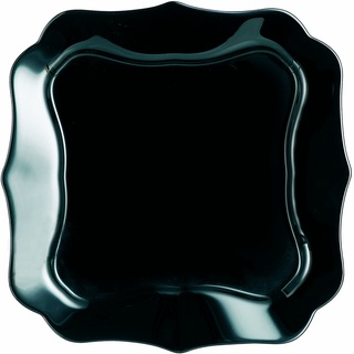 Luminarc Authentic Dessertteller 20, 5 cm Glas, Schwarz, 20.5 x 20.5 x 1.2 cm