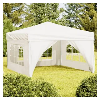 vidaXL Partyzelt Faltbar mit Seitenwänden Creme 3 x 3 m 
