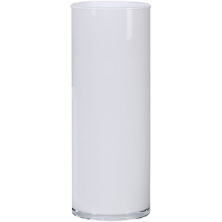 Creativ home Tischvase Blumenvase aus Glas (1 St), zylindrische Form, Höhe ca. 40 cm weiß