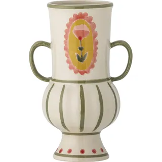 Bloomingville Odina Vase, Grün, Steingut