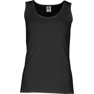 Fruit of the Loom  LADIES VALUEWEIGHT VEST - Damen Tank Top in versch. Farben und Größen, schwarz, XL