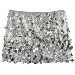 Ericetion Silberner Paillettenrock Für Damen, Hohe Taille, Minirock, Modische Röcke, Enger Kurzer, Glitzernder, Hüftrock, Elegante Pailletten-kurzröcke Für Frauen