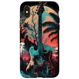 Hülle für iPhone X/XS Die tropische Metal Symphonie einer E-Gitarre