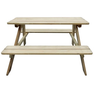 ❀ Hohe Qualität Kinder-Picknicktisch 89×89,6×50,8 cm Kiefernholz Gartentisch Campingtisch Gartenmöbel für Garten