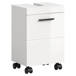 xonox Waschbeckenunterschrank Nova 40,0 x 58,0 x 30,0 cm Weiß Hochglanz