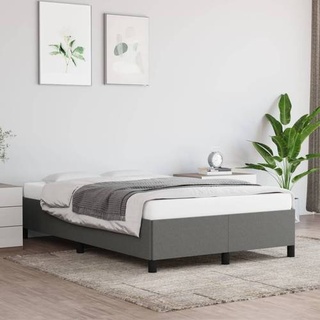 vidaXL Bettgestell Dunkelgrau 120x200 cm Stoff