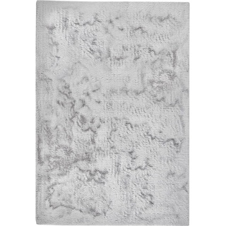 Fellteppich Roger, Dekowe, rechteckig, Höhe: 20 mm, Kunstfell, Kaninchenfell-Haptik, weich - ein echter Kuschelteppich silberfarben 70 cm x 120 cm x 20 mm