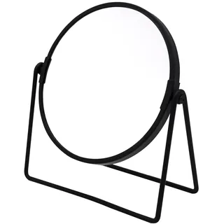 RIDDER Schminkspiegel, Kosmetikspiegel, Standspiegel Summer, schwarz, mit 5x Vergrößerung, handlich | modern