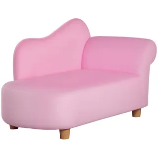 HOMCOM Kindersofa Mini Kinder Sessel Baby Sessel Sofa Chaiselongue Rosa L80 x B40 x H49 cm