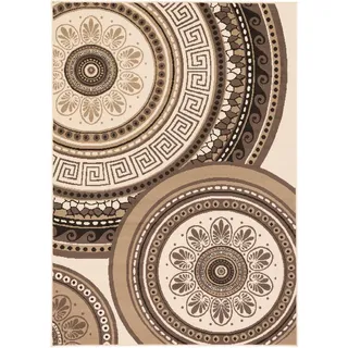 Pergamon Mandala Teppich 120 x 170 cm Beige