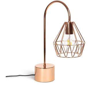 LEDKIA Tischlampe Fugalaau Kupfer | Modernes Design | E27 kompatibel für warmes, kaltes Licht | Vielseitig für Wohnzimmer, Küche, Schlafzimmer | 470x330x170 mm