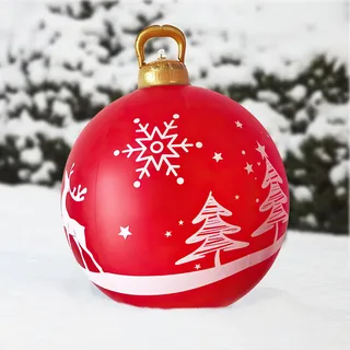 Weihnachten Aufblasbar Ball,Aufblasbar Weihnachtskugel,Aufblasbare PVC Weihnachtskugeln,Geeignet für Weihnachtsfeierdekoration, Heimdekoration und Gartendekoration im Freien