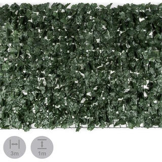 Fency Dark Ivy Sichtschutzzaun Windschutz 300x100 cm Efeu dunkelgrün