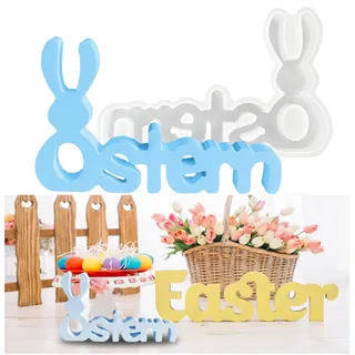 Osterhase Silikonform Gießform Ostern Kaninchen Silikonform Kerzen Form Silikon Gießformen Ostern Hasen Gipsform zum Gießen Hase Seifenform Hase Epoxidharz Form für Kerzen Handwerk
