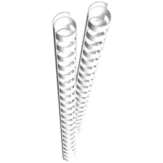 GENIE Spiralbinderücken DIN A4, 12 mm, weiß 25 Stück,