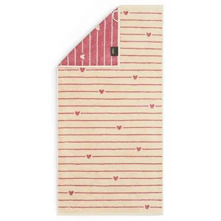 CAWÖ Heart Beats Handtuch 50 x 100 cm rosa