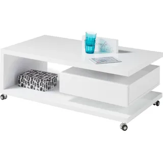 Stolkom Couchtisch »Milan, TOPSELLER", (Tisch, Couchtisch), rollbar, Tisch in weiß weiß